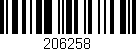 Código de barras (EAN, GTIN, SKU, ISBN): '206258'
