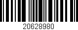 Código de barras (EAN, GTIN, SKU, ISBN): '20628980'