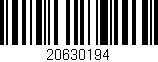 Código de barras (EAN, GTIN, SKU, ISBN): '20630194'