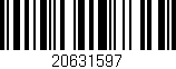 Código de barras (EAN, GTIN, SKU, ISBN): '20631597'