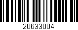 Código de barras (EAN, GTIN, SKU, ISBN): '20633004'