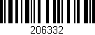 Código de barras (EAN, GTIN, SKU, ISBN): '206332'