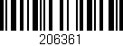 Código de barras (EAN, GTIN, SKU, ISBN): '206361'