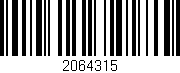 Código de barras (EAN, GTIN, SKU, ISBN): '2064315'
