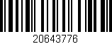 Código de barras (EAN, GTIN, SKU, ISBN): '20643776'
