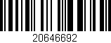 Código de barras (EAN, GTIN, SKU, ISBN): '20646692'