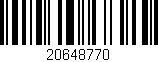 Código de barras (EAN, GTIN, SKU, ISBN): '20648770'
