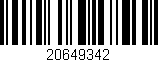 Código de barras (EAN, GTIN, SKU, ISBN): '20649342'
