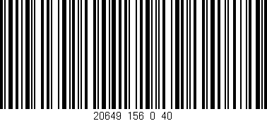 Código de barras (EAN, GTIN, SKU, ISBN): '20649_156_0_40'