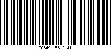 Código de barras (EAN, GTIN, SKU, ISBN): '20649_156_0_41'