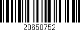 Código de barras (EAN, GTIN, SKU, ISBN): '20650752'