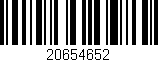 Código de barras (EAN, GTIN, SKU, ISBN): '20654652'