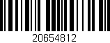 Código de barras (EAN, GTIN, SKU, ISBN): '20654812'