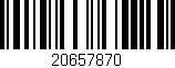 Código de barras (EAN, GTIN, SKU, ISBN): '20657870'