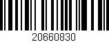 Código de barras (EAN, GTIN, SKU, ISBN): '20660830'