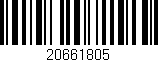 Código de barras (EAN, GTIN, SKU, ISBN): '20661805'