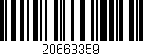 Código de barras (EAN, GTIN, SKU, ISBN): '20663359'