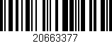 Código de barras (EAN, GTIN, SKU, ISBN): '20663377'