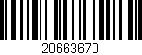 Código de barras (EAN, GTIN, SKU, ISBN): '20663670'