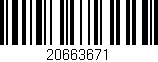Código de barras (EAN, GTIN, SKU, ISBN): '20663671'