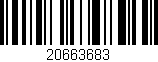 Código de barras (EAN, GTIN, SKU, ISBN): '20663683'