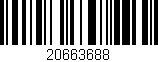 Código de barras (EAN, GTIN, SKU, ISBN): '20663688'