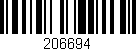 Código de barras (EAN, GTIN, SKU, ISBN): '206694'