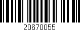 Código de barras (EAN, GTIN, SKU, ISBN): '20670055'