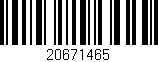 Código de barras (EAN, GTIN, SKU, ISBN): '20671465'