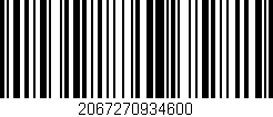 Código de barras (EAN, GTIN, SKU, ISBN): '2067270934600'