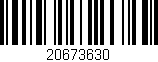 Código de barras (EAN, GTIN, SKU, ISBN): '20673630'