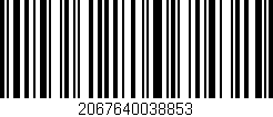 Código de barras (EAN, GTIN, SKU, ISBN): '2067640038853'