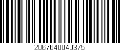 Código de barras (EAN, GTIN, SKU, ISBN): '2067640040375'