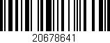 Código de barras (EAN, GTIN, SKU, ISBN): '20678641'