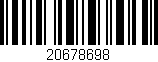 Código de barras (EAN, GTIN, SKU, ISBN): '20678698'