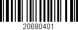 Código de barras (EAN, GTIN, SKU, ISBN): '20680401'