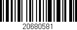 Código de barras (EAN, GTIN, SKU, ISBN): '20680581'
