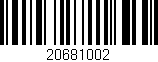 Código de barras (EAN, GTIN, SKU, ISBN): '20681002'