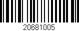 Código de barras (EAN, GTIN, SKU, ISBN): '20681005'