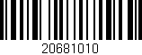 Código de barras (EAN, GTIN, SKU, ISBN): '20681010'
