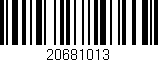 Código de barras (EAN, GTIN, SKU, ISBN): '20681013'