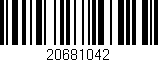 Código de barras (EAN, GTIN, SKU, ISBN): '20681042'