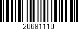 Código de barras (EAN, GTIN, SKU, ISBN): '20681110'