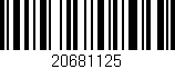 Código de barras (EAN, GTIN, SKU, ISBN): '20681125'