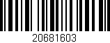 Código de barras (EAN, GTIN, SKU, ISBN): '20681603'