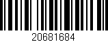 Código de barras (EAN, GTIN, SKU, ISBN): '20681684'
