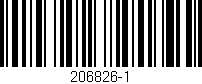 Código de barras (EAN, GTIN, SKU, ISBN): '206826-1'