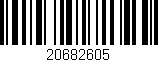 Código de barras (EAN, GTIN, SKU, ISBN): '20682605'