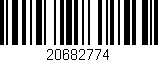Código de barras (EAN, GTIN, SKU, ISBN): '20682774'