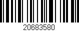Código de barras (EAN, GTIN, SKU, ISBN): '20683580'